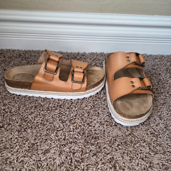 Time and Tru Tan Double Buckle Sandals - Picture 2 of 5